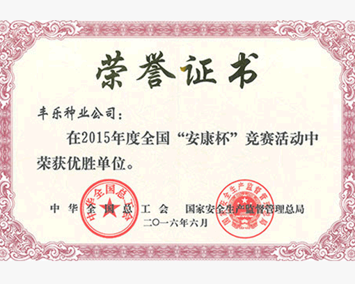 全国安康杯竞赛优胜单位